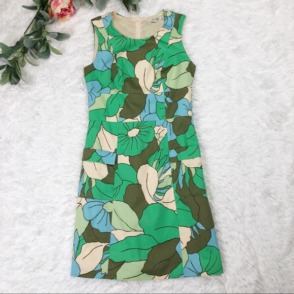 Boden Dresses & Skirts - Boden Green Floral Cotton Shift Dress